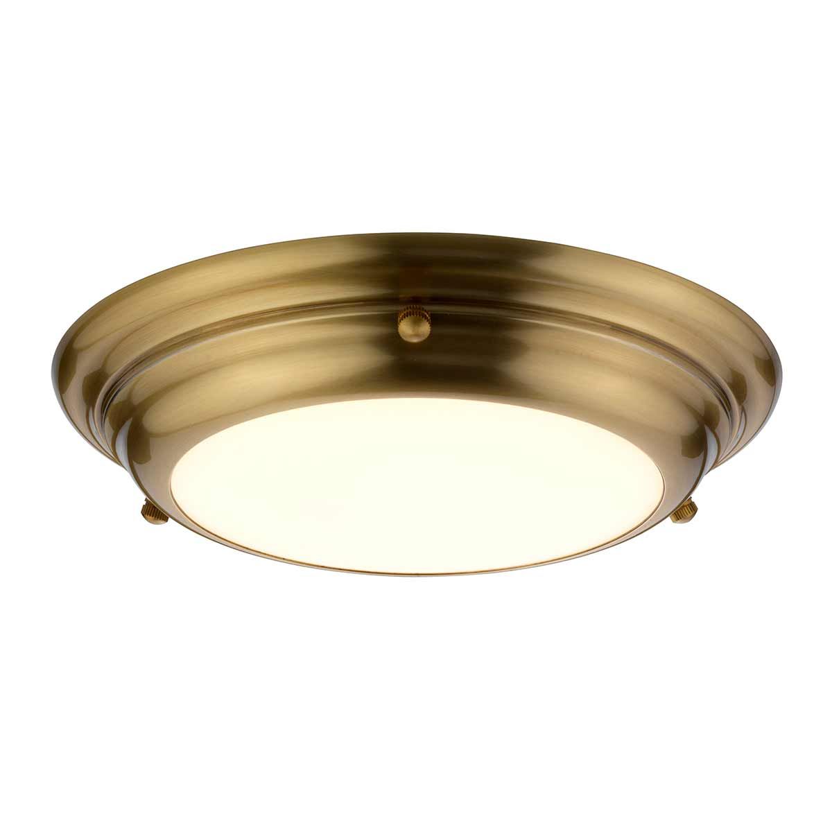 Welland 1-flammige Mini-LED-Deckenleuchte - gealtertes Messing