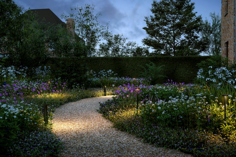 Bollard light for garden paths, driveways and outdoor areas