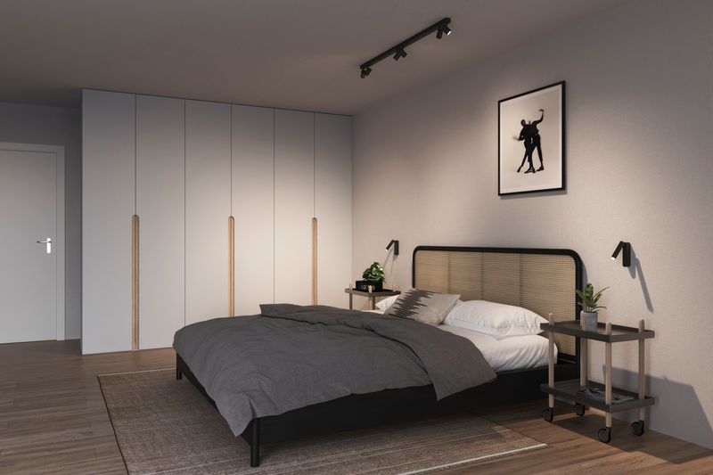 Weiße Deckenleuchte für moderne Schlafzimmerbeleuchtung