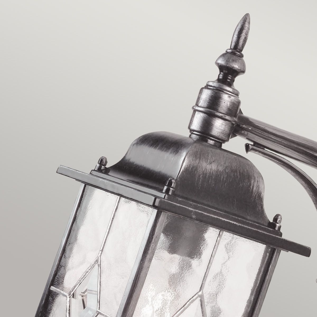 Wexford 1 - flammige Wandlaterne, Schwarz/Silber - Elsteadlighting - WX2