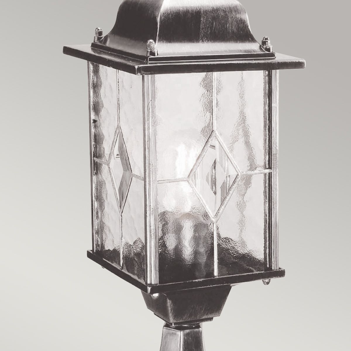 Wexford Sockellaterne mit 1 Licht, Schwarz/Silber - Elsteadlighting - WX3