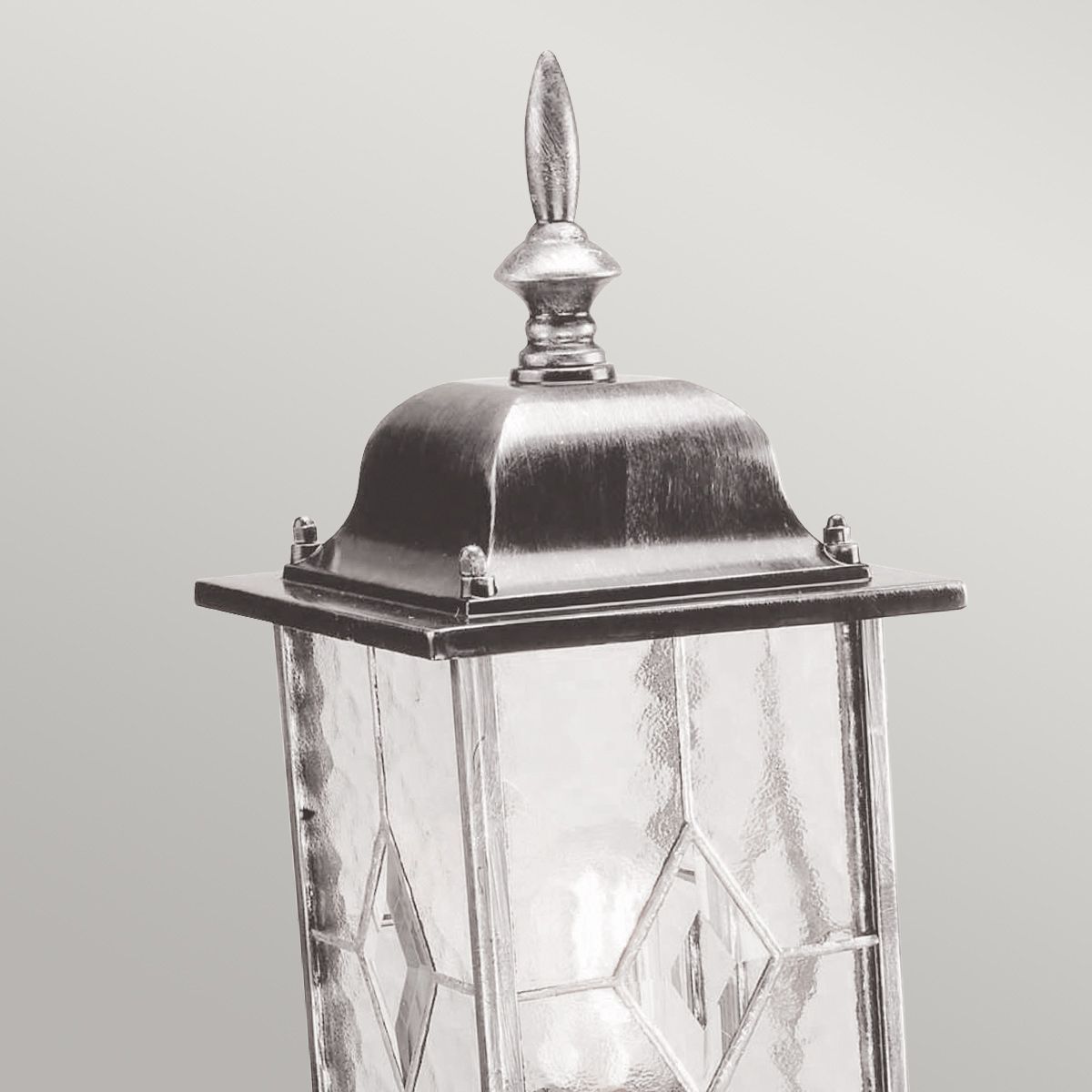 Wexford Sockellaterne mit 1 Licht, Schwarz/Silber - Elsteadlighting - WX3