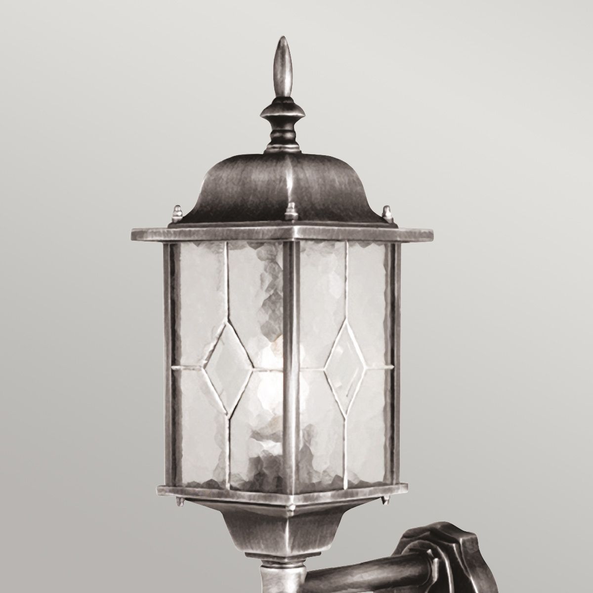 Wexford Wandlaterne mit 1 Licht und PIR, Schwarz/Silber - Elsteadlighting - WX1 - PIR