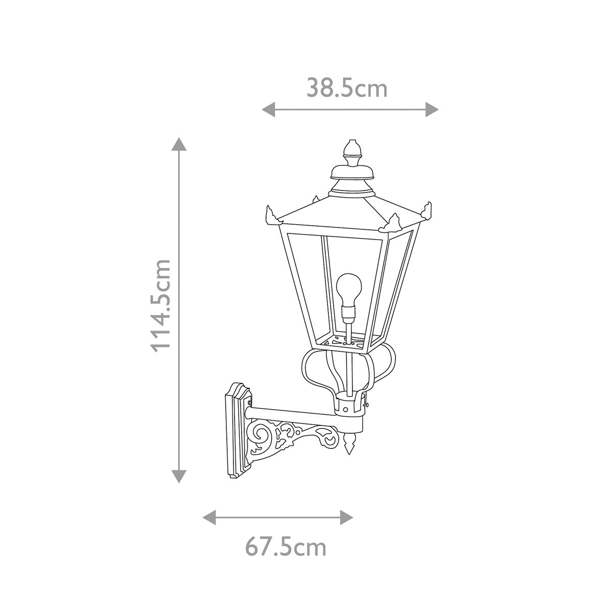Wilmslow Wandlaterne mit 1 Licht, Schwarz - Elsteadlighting - WSLB1 - BLACK