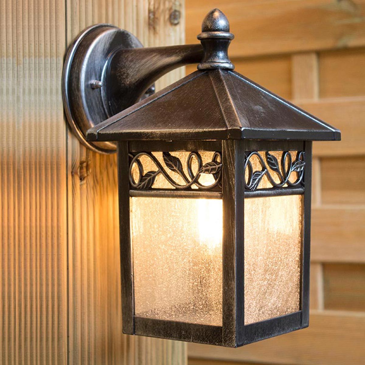 Winchcombe Wandlaterne mit 1 Licht, Schwarz/Silber - Elsteadlighting - GZH - WC2