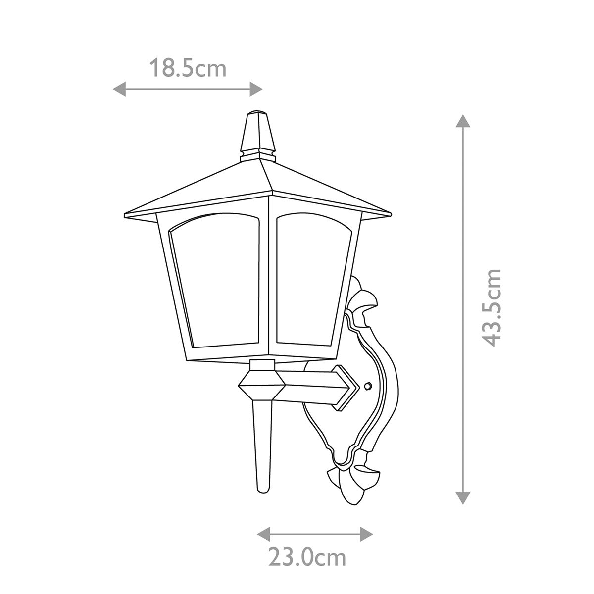 York 1 - flammige Wandlaterne - Schwarz - Elsteadlighting - BL5 - BLACK